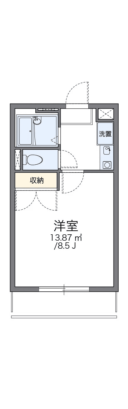 Floor plan ng unit P000776 — 1K