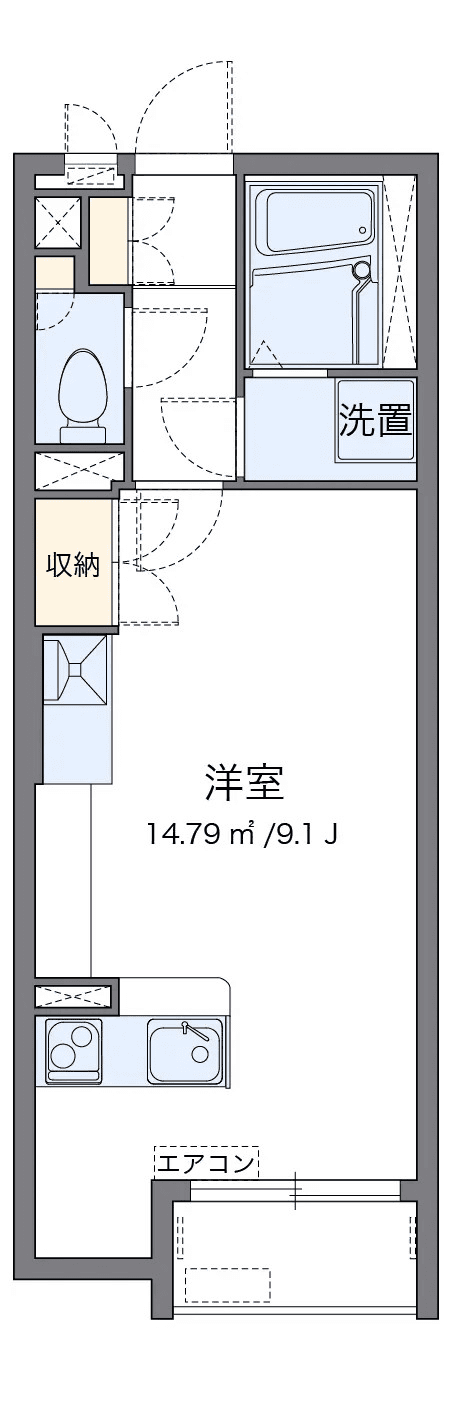 Floor plan of unit P001299 — 1R