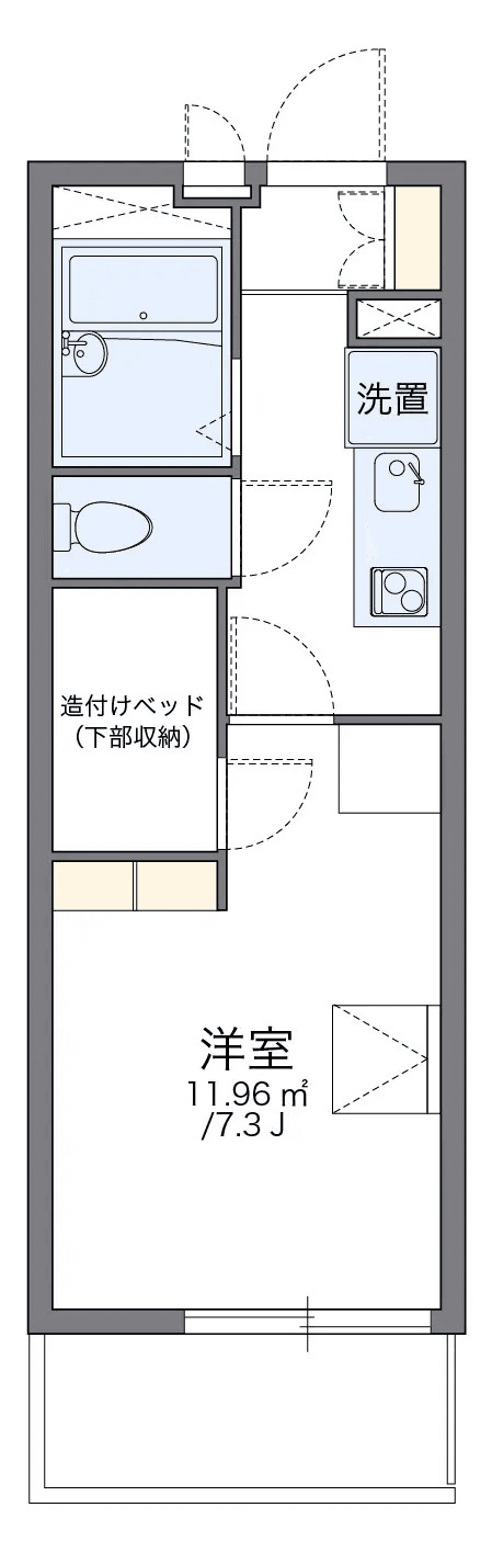 Denah unit P001089 — 1K