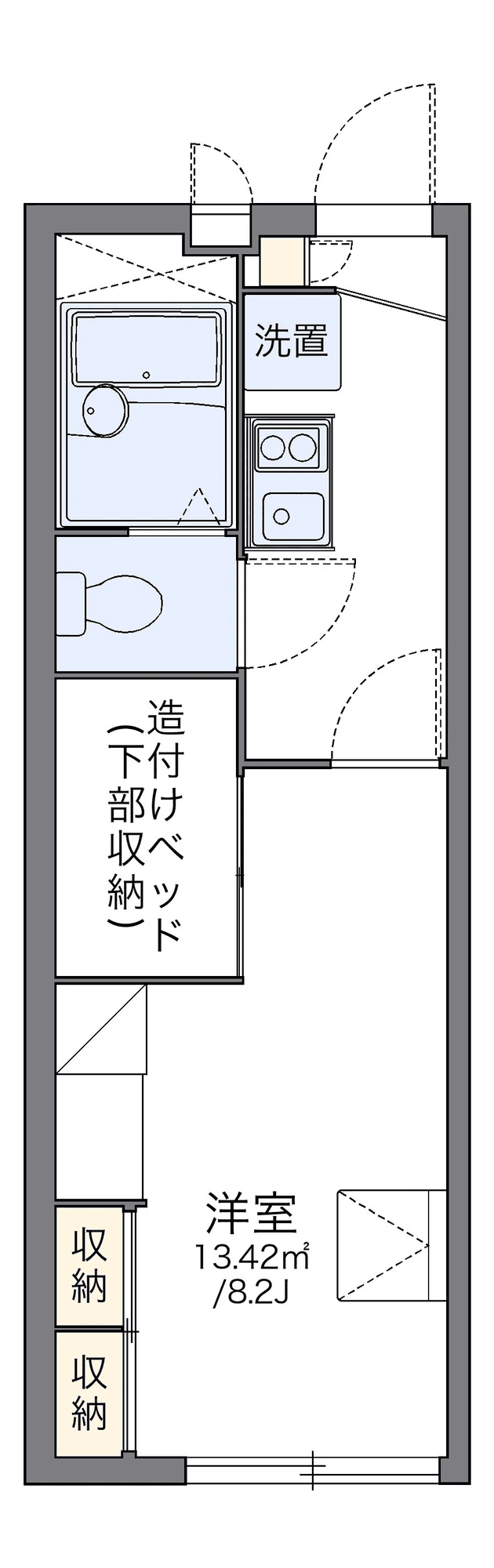 Denah unit P001036 — 1K