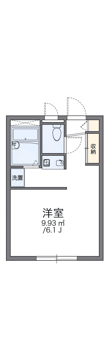 物件P000568の間取り図 — 1K