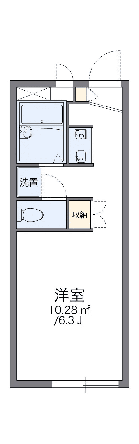 P000559 매물 평면도 — 1K
