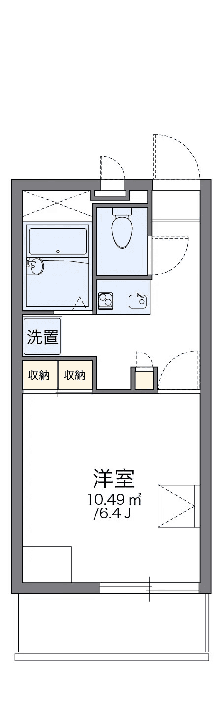 Floor plan ng unit P001045 — 1K