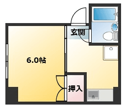 Denah unit P000091 — 1DK