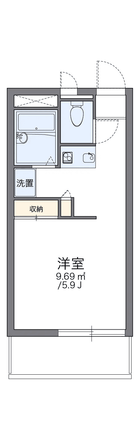 Denah unit P000528 — 1K