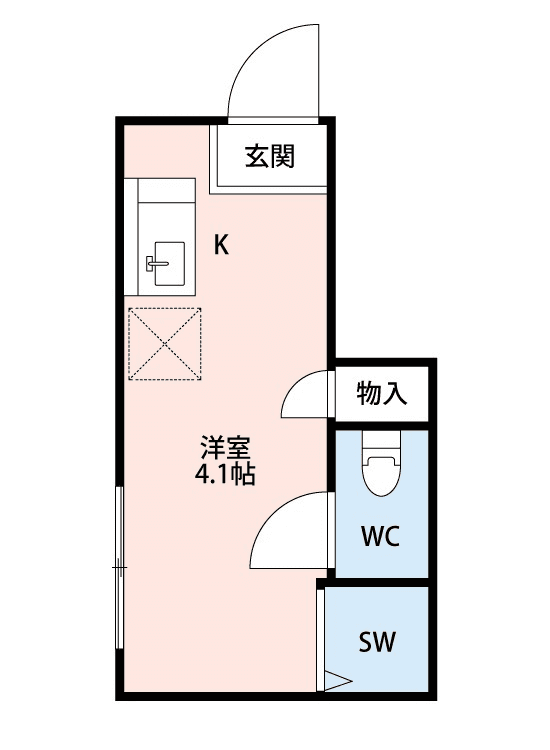 物件P000325の間取り図 — 1R
