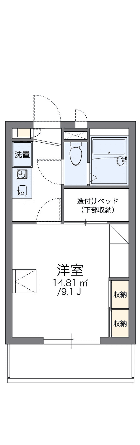 Denah unit P001741 — 1K
