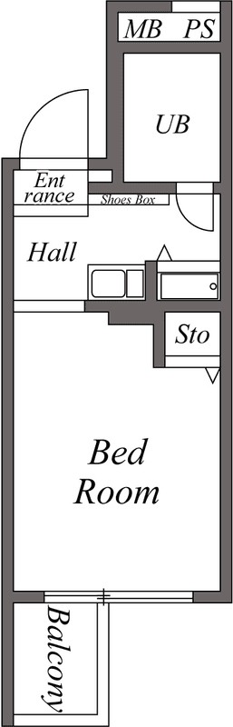 物件P000779の間取り図 — 1K
