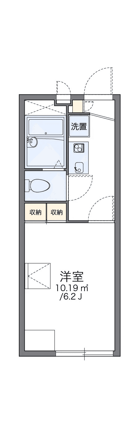 物件P000754の間取り図 — 1K