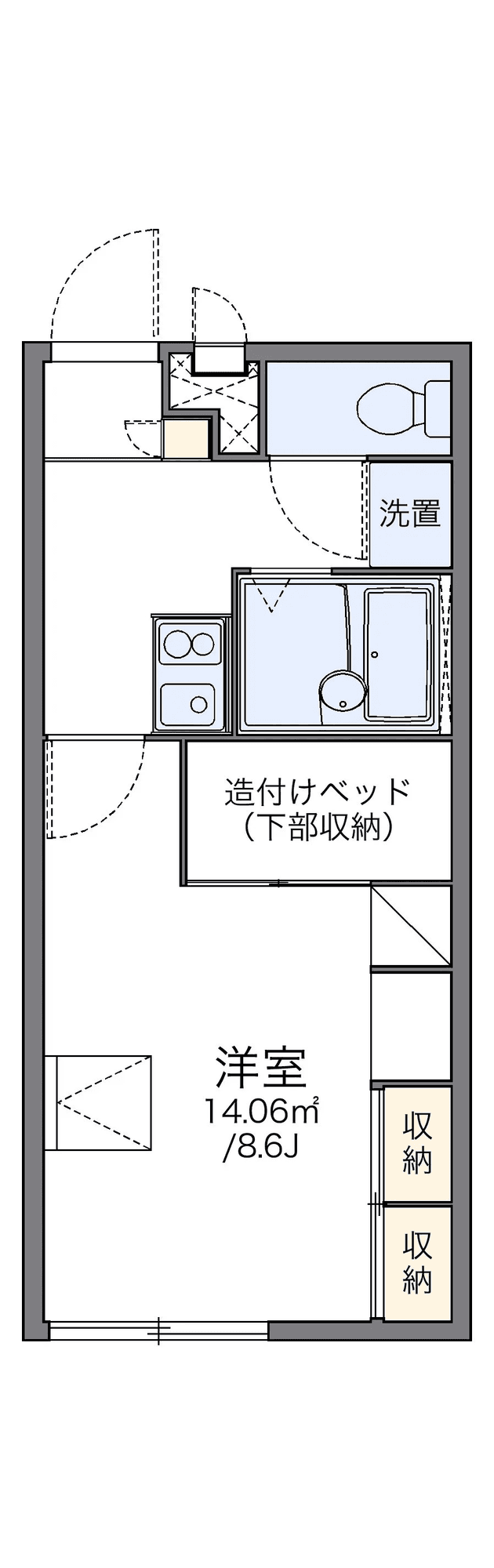 Denah unit P000615 — 1K