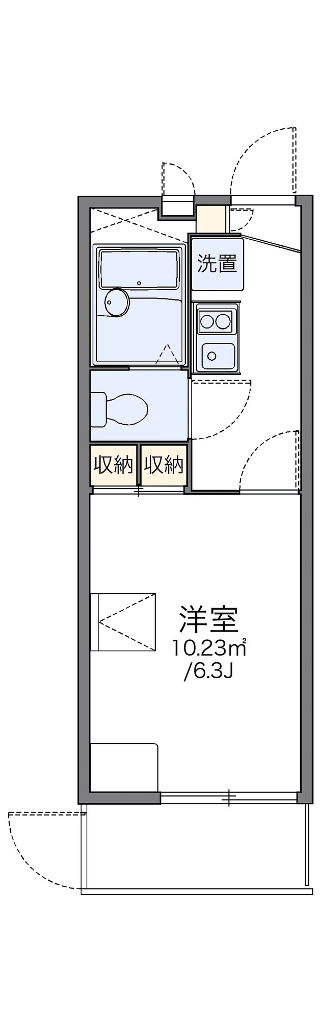 Sơ đồ bố trí căn P002162 — 1K
