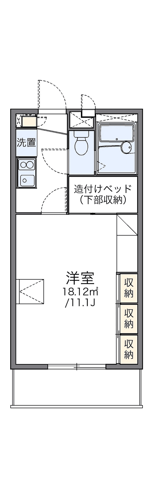Denah unit P001525 — 1K