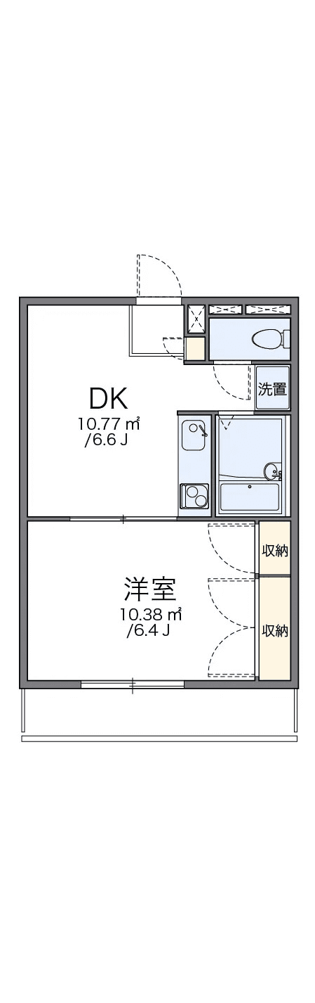 P001399 매물 평면도 — 1DK