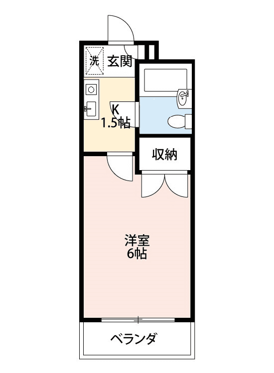 Denah unit P000430 — 1K