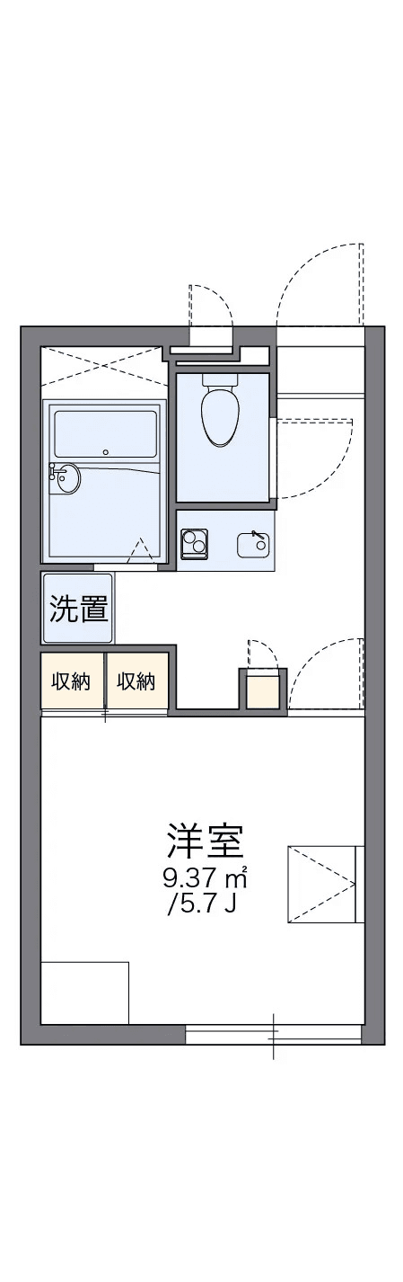 Floor plan ng unit P000639 — 1K