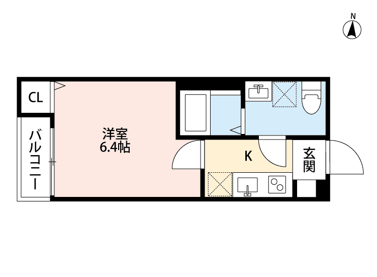 Floor plan of unit P000919 — 1K