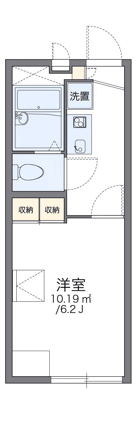 Floor plan ng unit P000769 — 1K