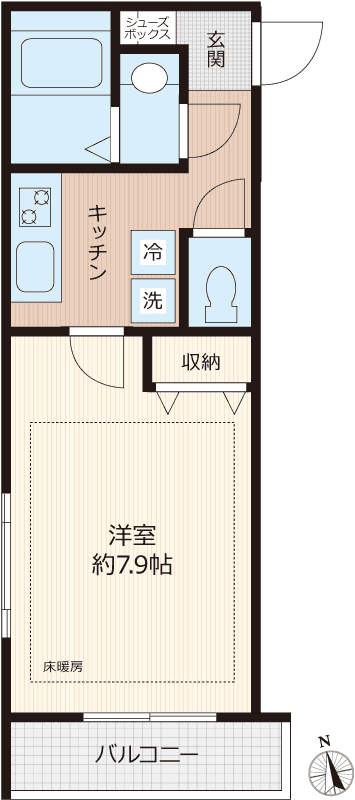 Floor plan ng unit P000217 — 1K