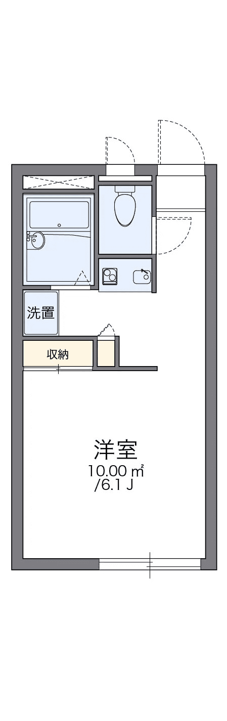 P000546 매물 평면도 — 1K