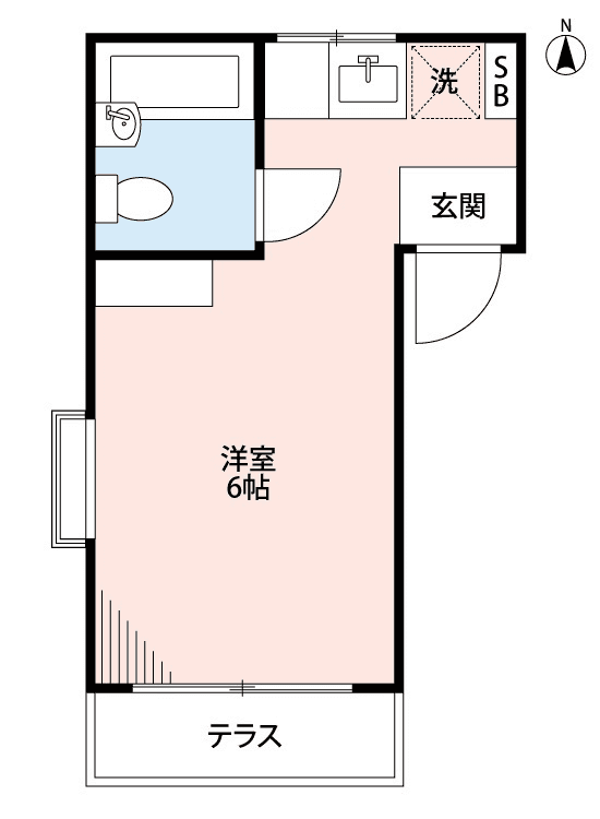 P000361 매물 평면도 — 1R