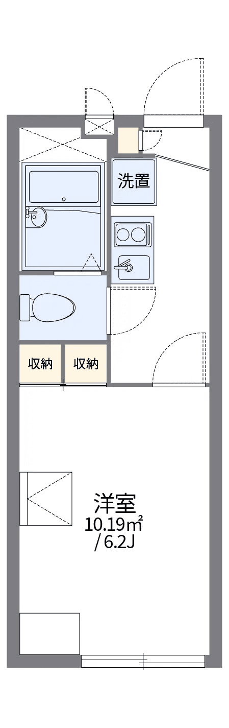 P001152 매물 평면도 — 1K
