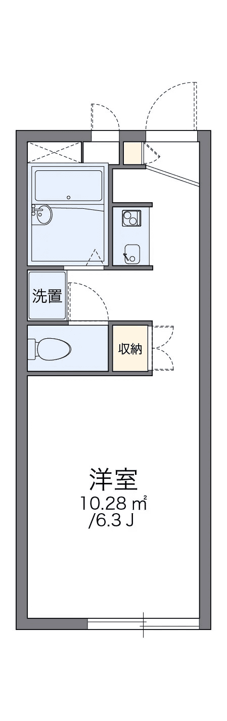 Denah unit P000554 — 1K