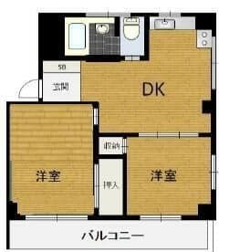 कोठा P000100 को फोटो 1 — 2DK